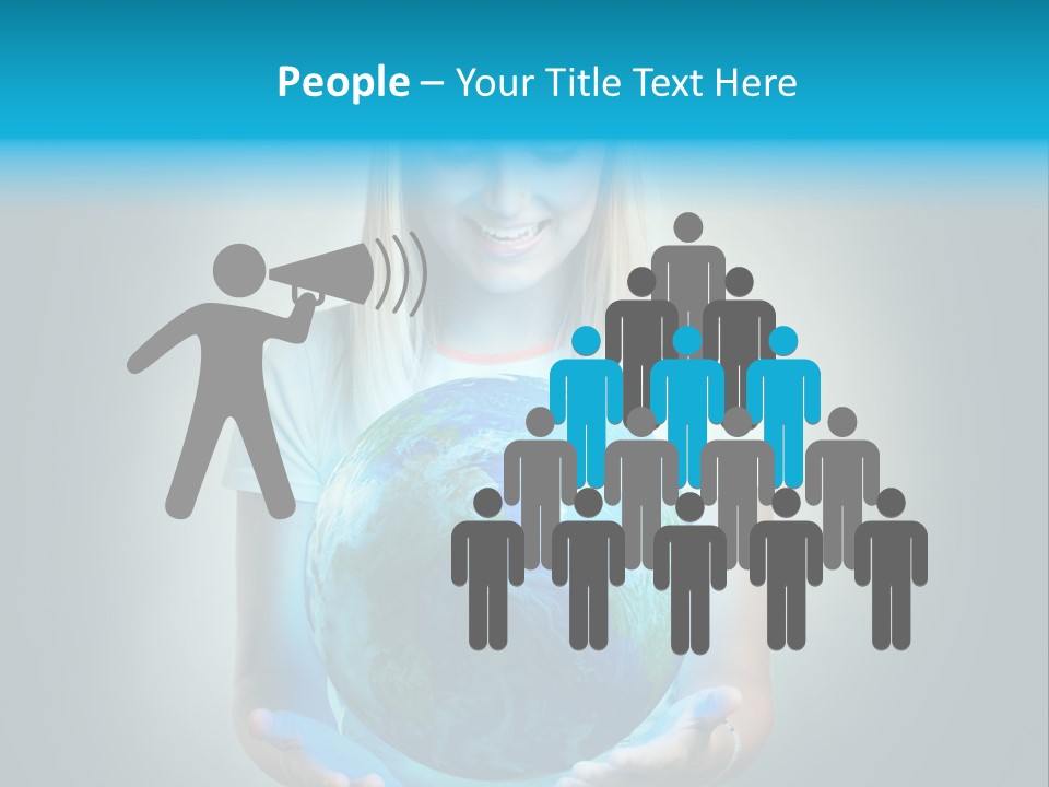 Girl Environment Protect PowerPoint Template