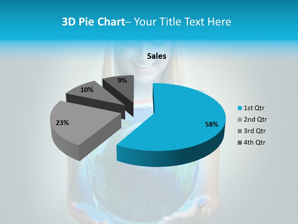 Girl Environment Protect PowerPoint Template