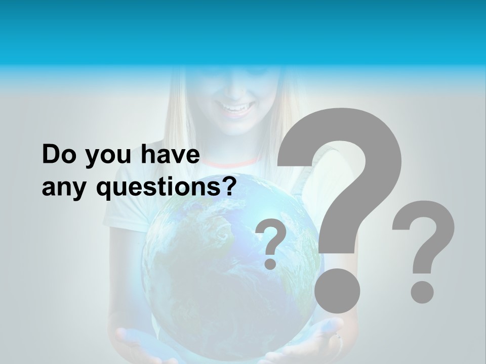 Girl Environment Protect PowerPoint Template