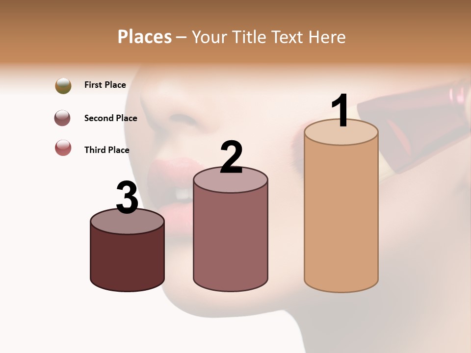 Lashes Lipstick Woman PowerPoint Template