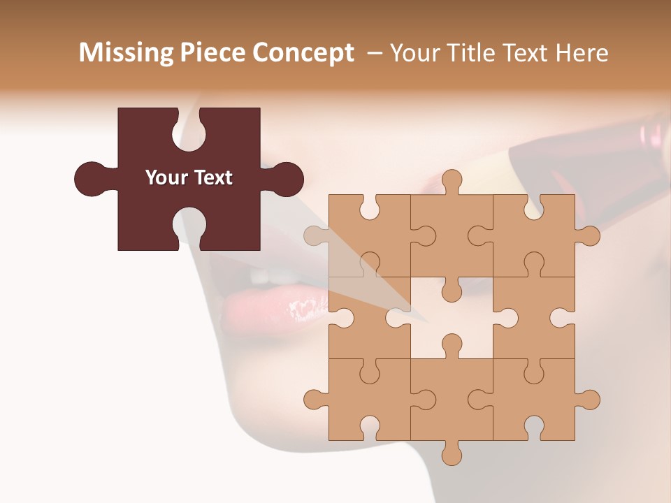 Lashes Lipstick Woman PowerPoint Template