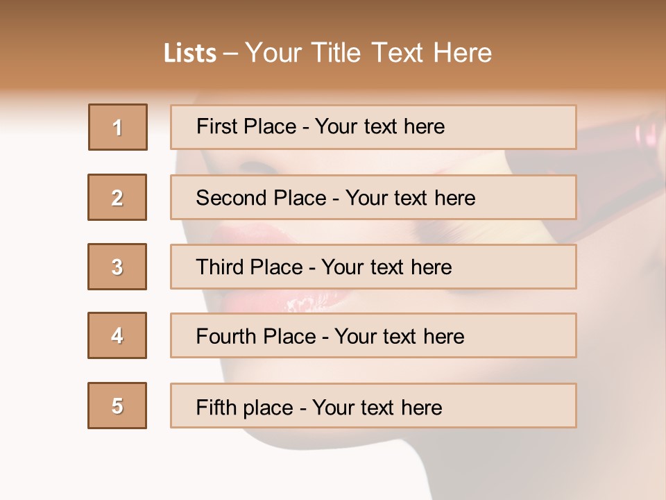Lashes Lipstick Woman PowerPoint Template