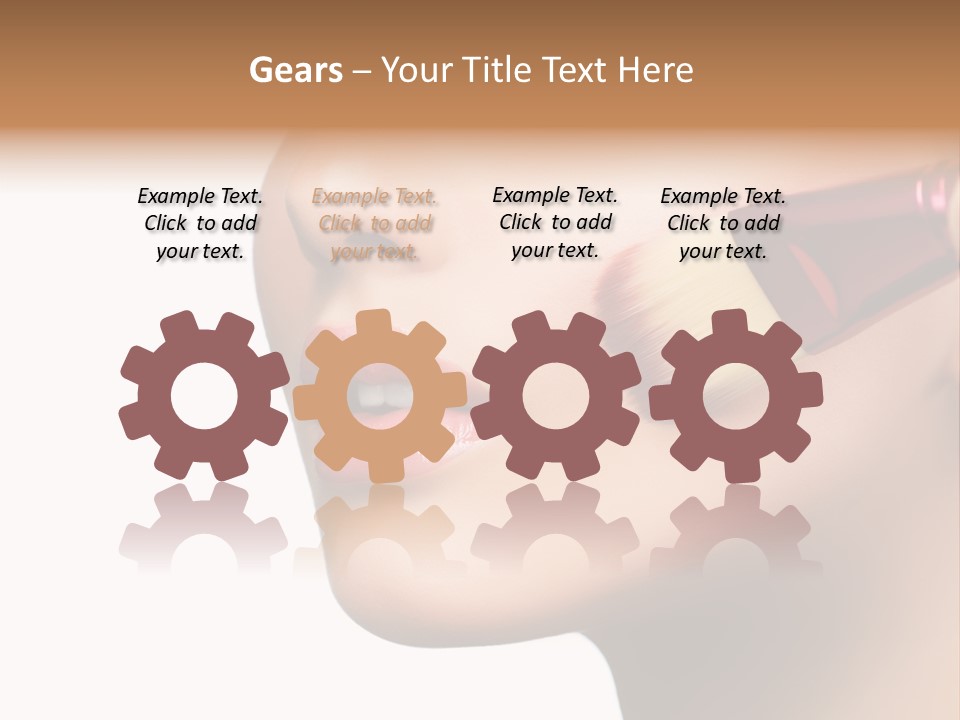 Lashes Lipstick Woman PowerPoint Template