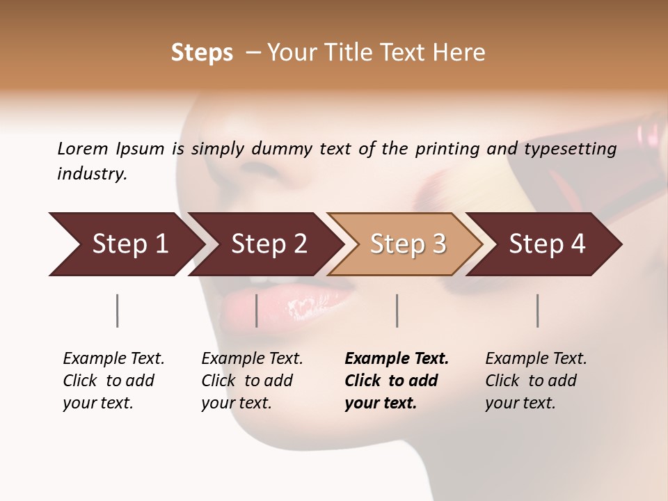 Lashes Lipstick Woman PowerPoint Template