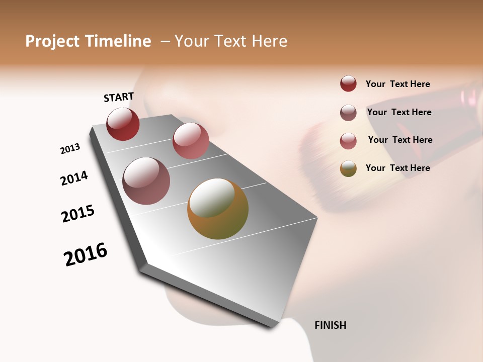 Lashes Lipstick Woman PowerPoint Template