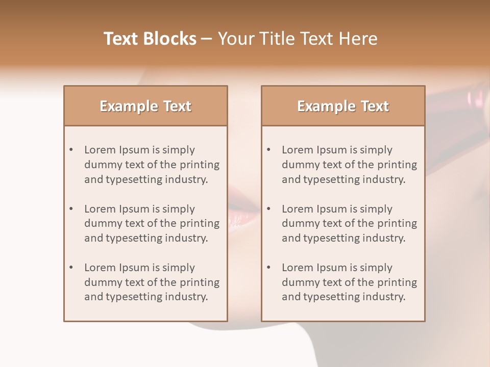 Lashes Lipstick Woman PowerPoint Template