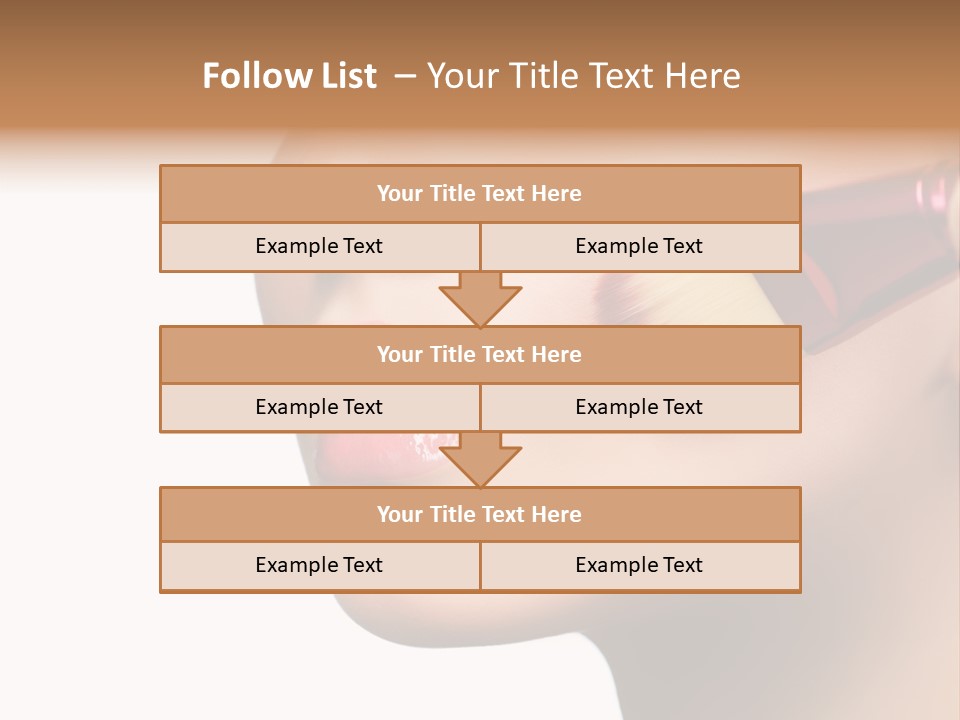 Lashes Lipstick Woman PowerPoint Template