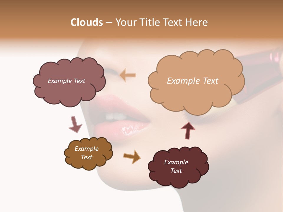 Lashes Lipstick Woman PowerPoint Template