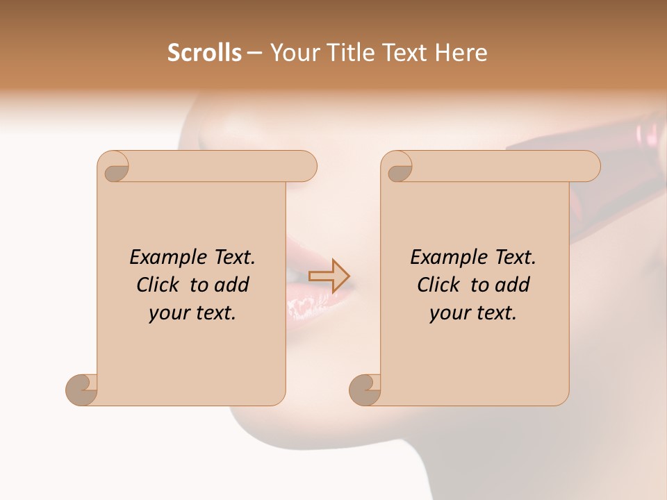 Lashes Lipstick Woman PowerPoint Template