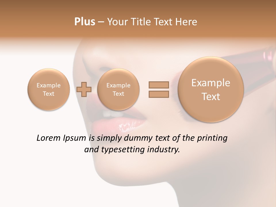 Lashes Lipstick Woman PowerPoint Template