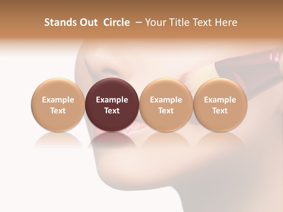 Lashes Lipstick Woman PowerPoint Template