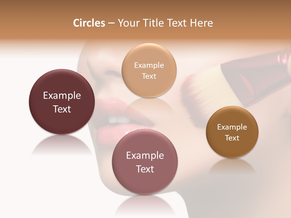 Lashes Lipstick Woman PowerPoint Template