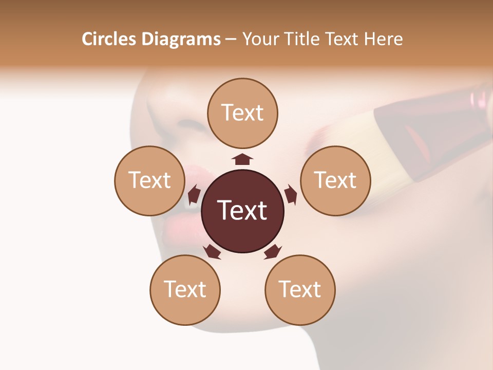 Lashes Lipstick Woman PowerPoint Template