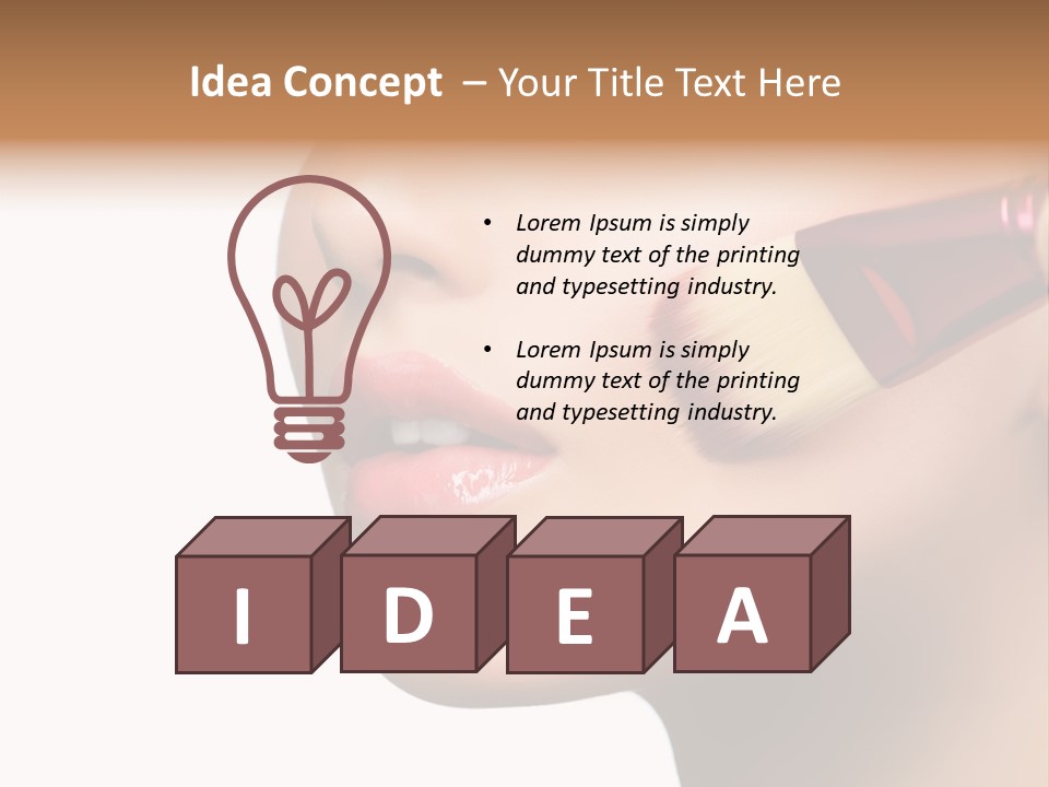 Lashes Lipstick Woman PowerPoint Template