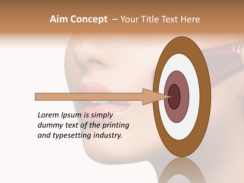 Lashes Lipstick Woman PowerPoint Template