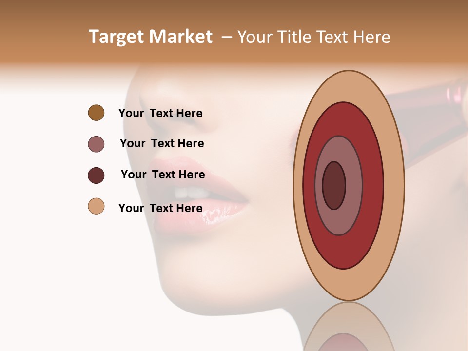 Lashes Lipstick Woman PowerPoint Template