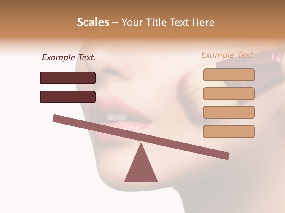 Lashes Lipstick Woman PowerPoint Template