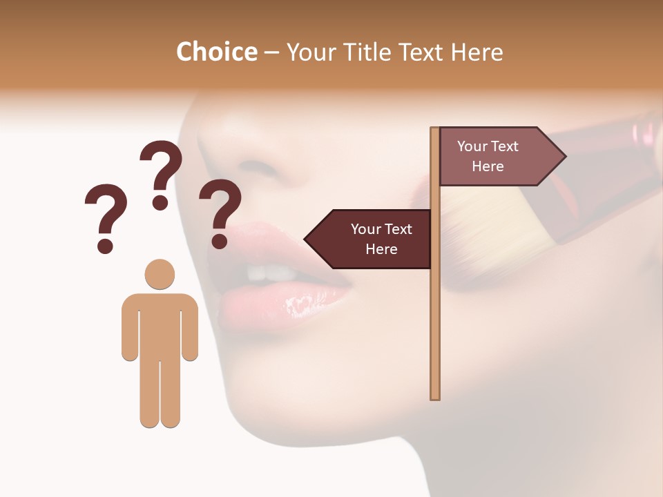 Lashes Lipstick Woman PowerPoint Template