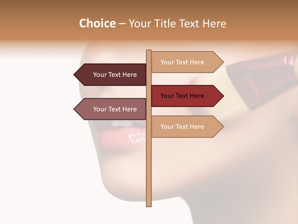 Lashes Lipstick Woman PowerPoint Template