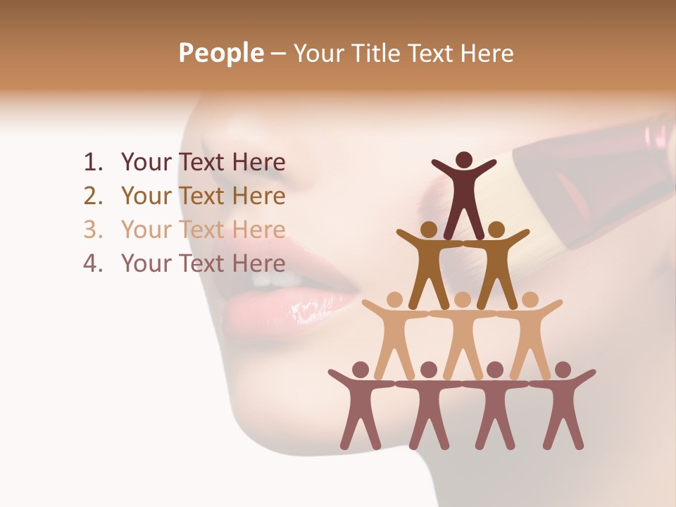 Lashes Lipstick Woman PowerPoint Template