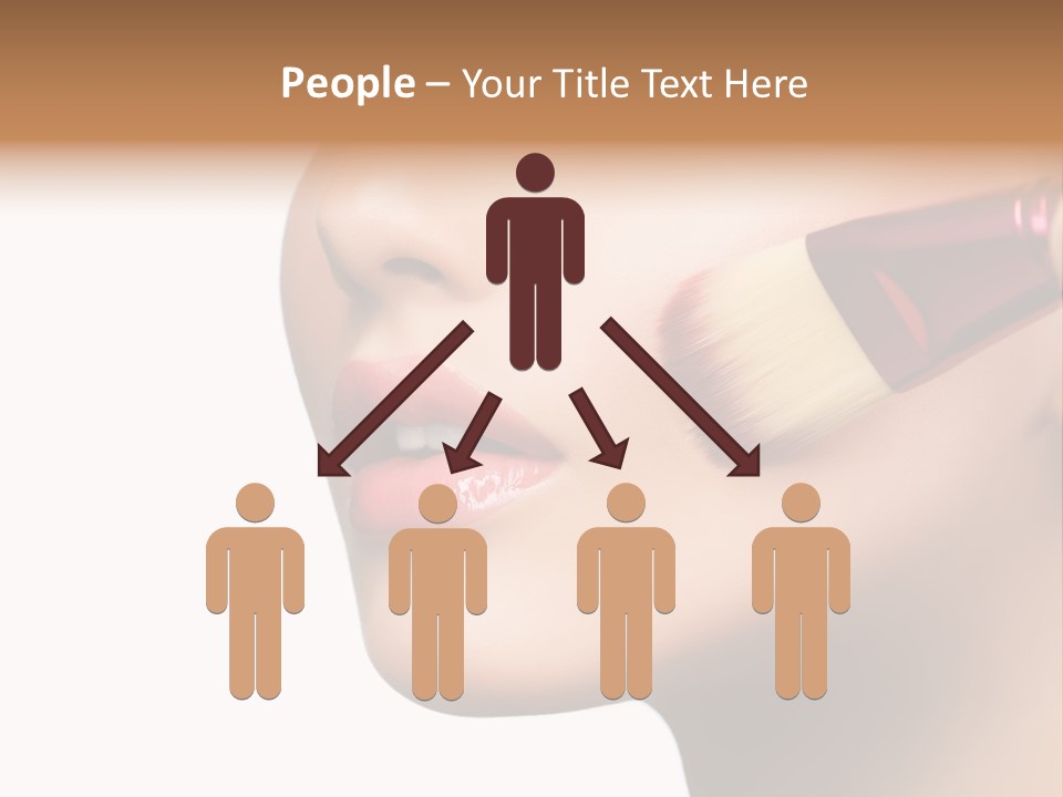 Lashes Lipstick Woman PowerPoint Template