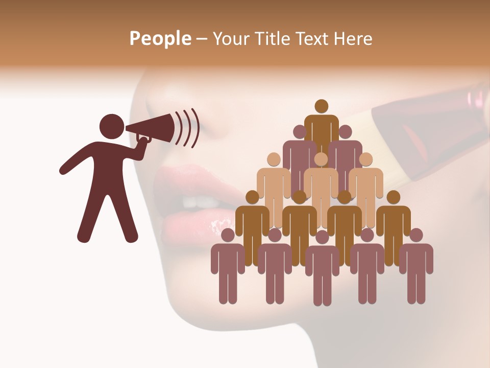 Lashes Lipstick Woman PowerPoint Template