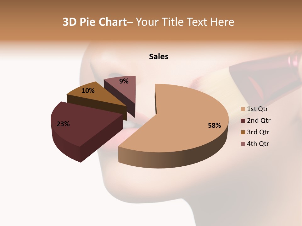 Lashes Lipstick Woman PowerPoint Template