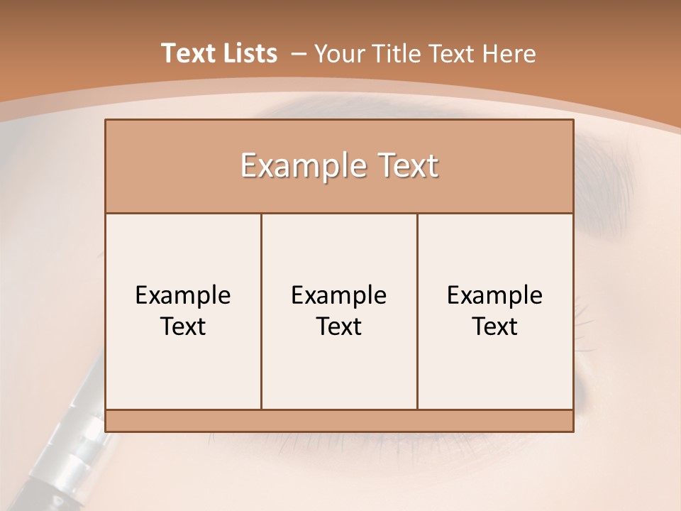 One Eyeshadows Arrows PowerPoint Template