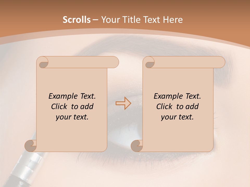 One Eyeshadows Arrows PowerPoint Template