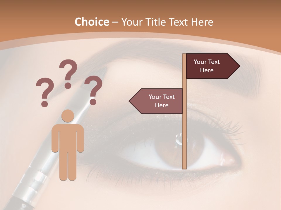 One Eyeshadows Arrows PowerPoint Template