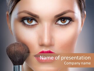 Shiny Closeup Applying PowerPoint Template