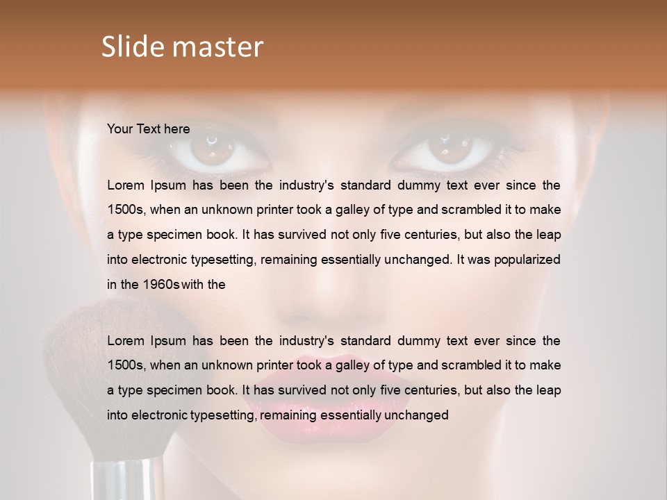 Shiny Closeup Applying PowerPoint Template