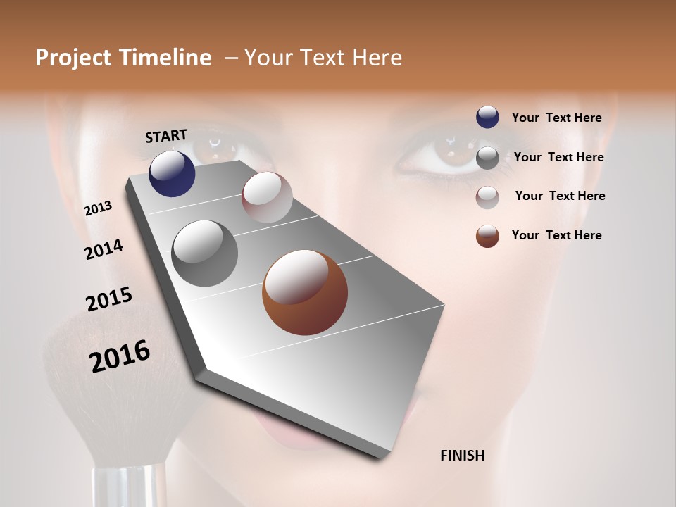 Shiny Closeup Applying PowerPoint Template