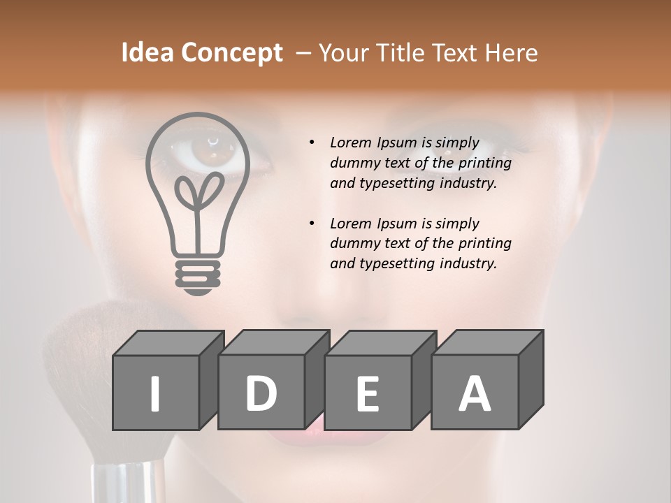 Shiny Closeup Applying PowerPoint Template