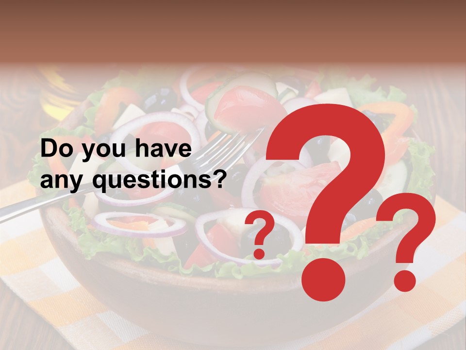 Healthy Nobody Objects PowerPoint Template