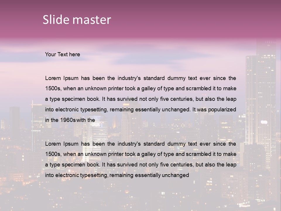 Public Building Street Light Travel Destinations PowerPoint Template