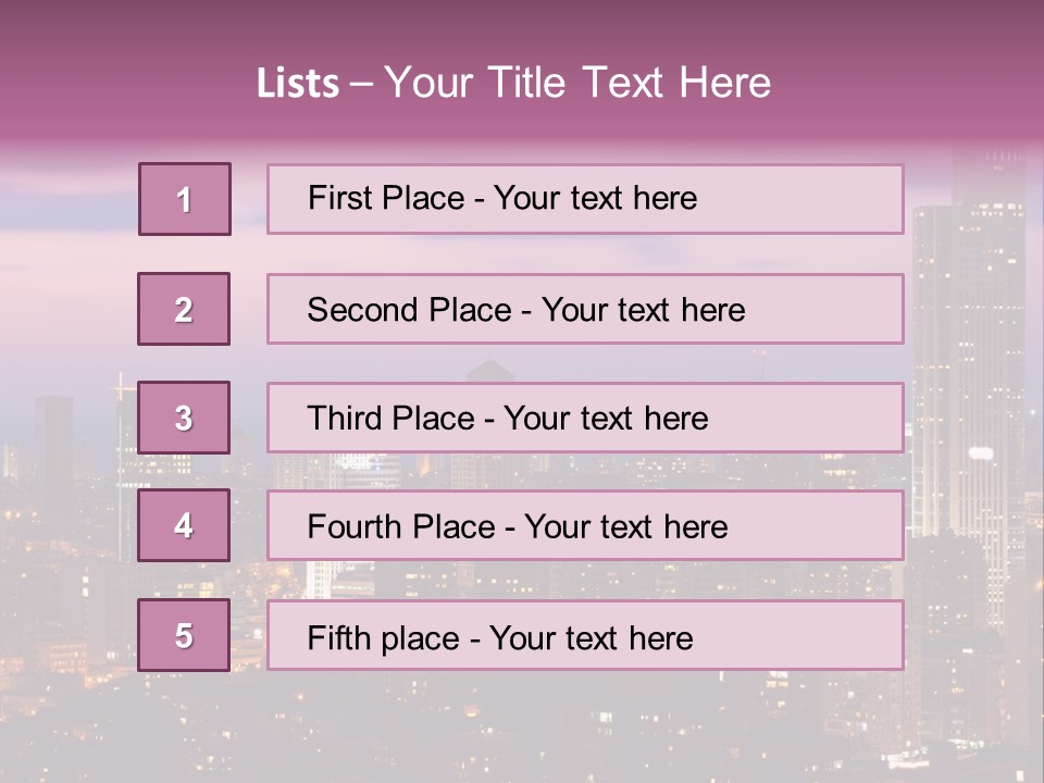 Public Building Street Light Travel Destinations PowerPoint Template