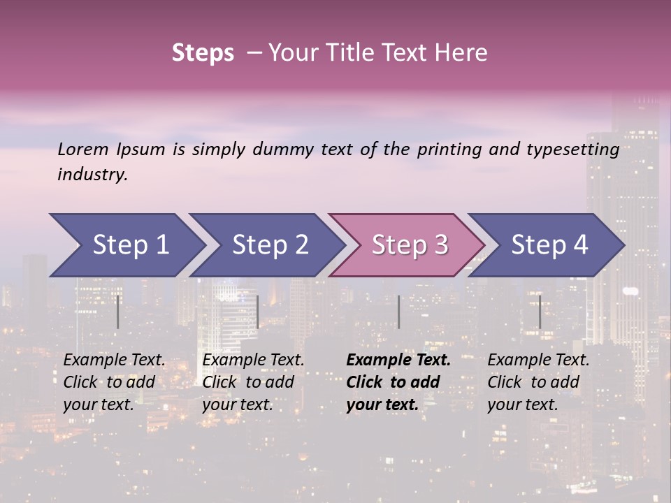 Public Building Street Light Travel Destinations PowerPoint Template