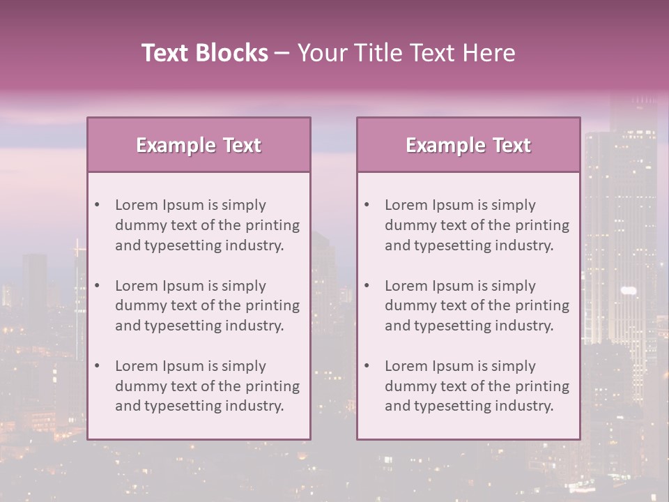 Public Building Street Light Travel Destinations PowerPoint Template