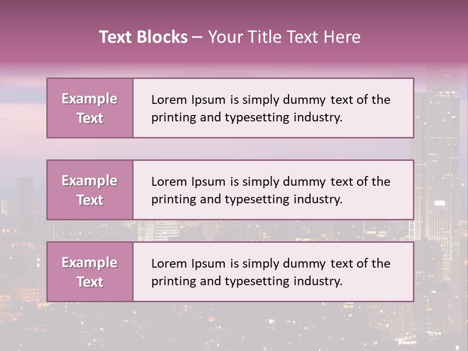 Public Building Street Light Travel Destinations PowerPoint Template