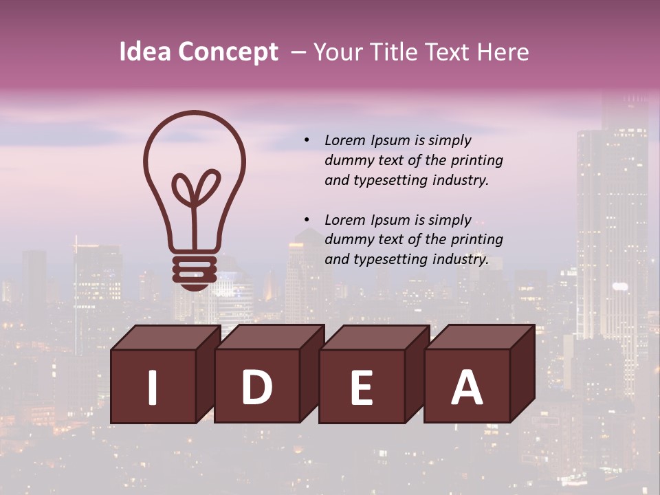 Public Building Street Light Travel Destinations PowerPoint Template