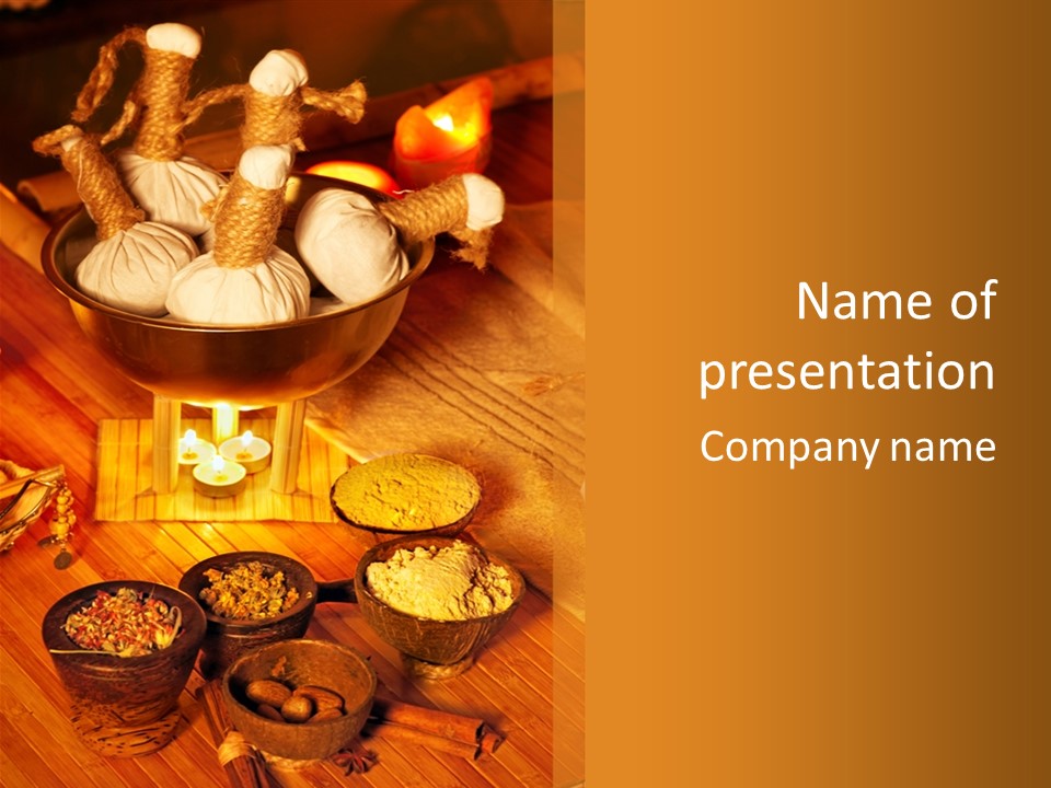 Candle Wellbeing Spa PowerPoint Template