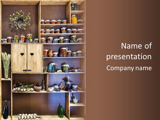 Sweet Kitchen Cabinet PowerPoint Template