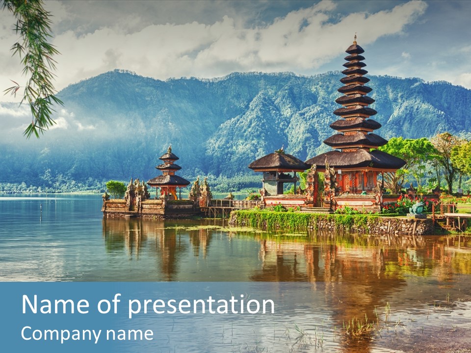 Sky Bratan Lake PowerPoint Template