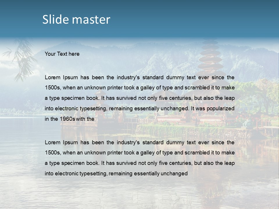 Sky Bratan Lake PowerPoint Template