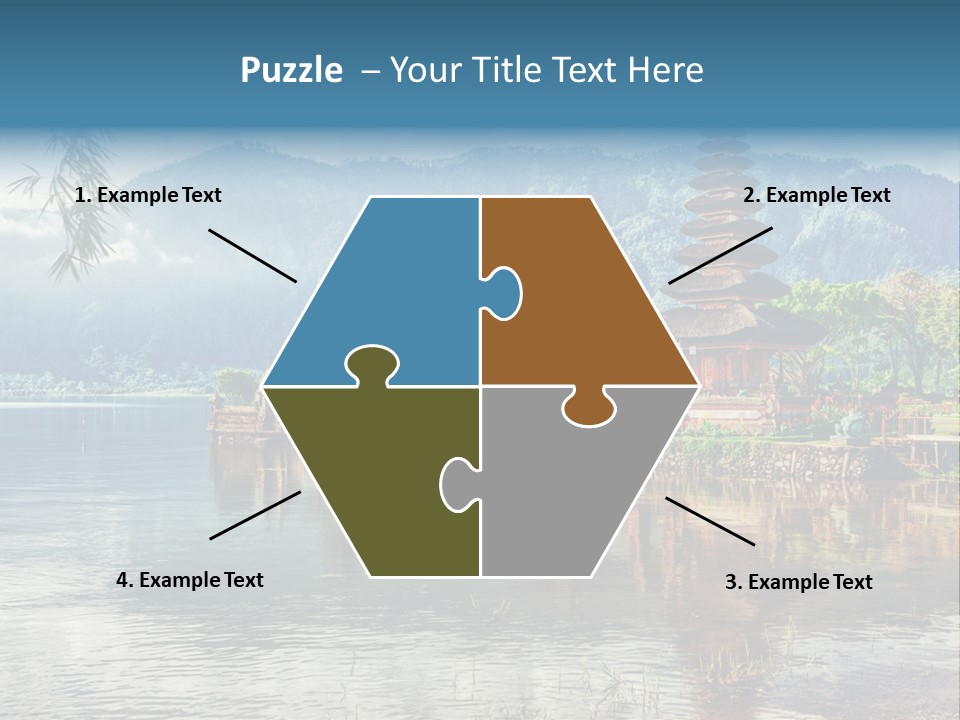 Sky Bratan Lake PowerPoint Template