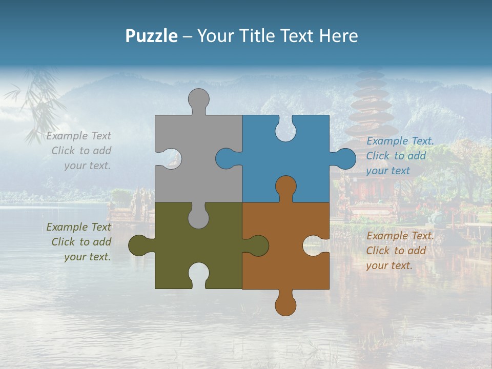 Sky Bratan Lake PowerPoint Template