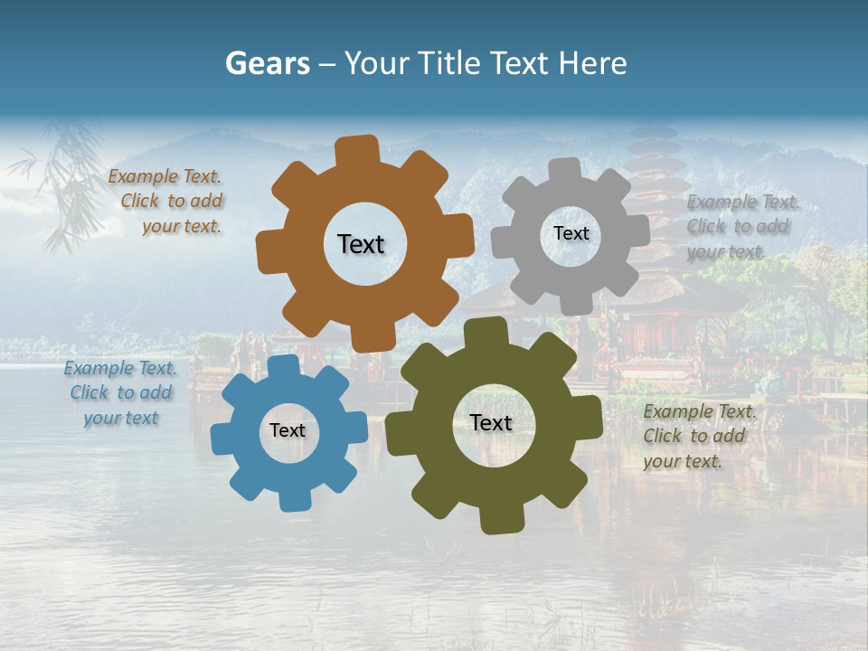 Sky Bratan Lake PowerPoint Template
