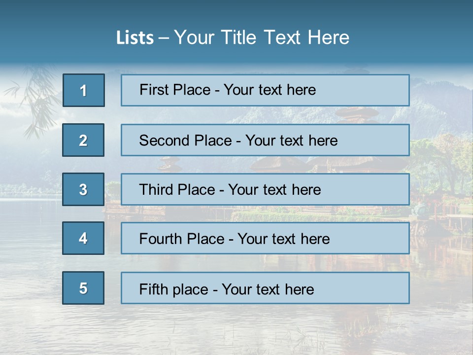 Sky Bratan Lake PowerPoint Template