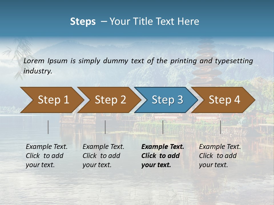 Sky Bratan Lake PowerPoint Template